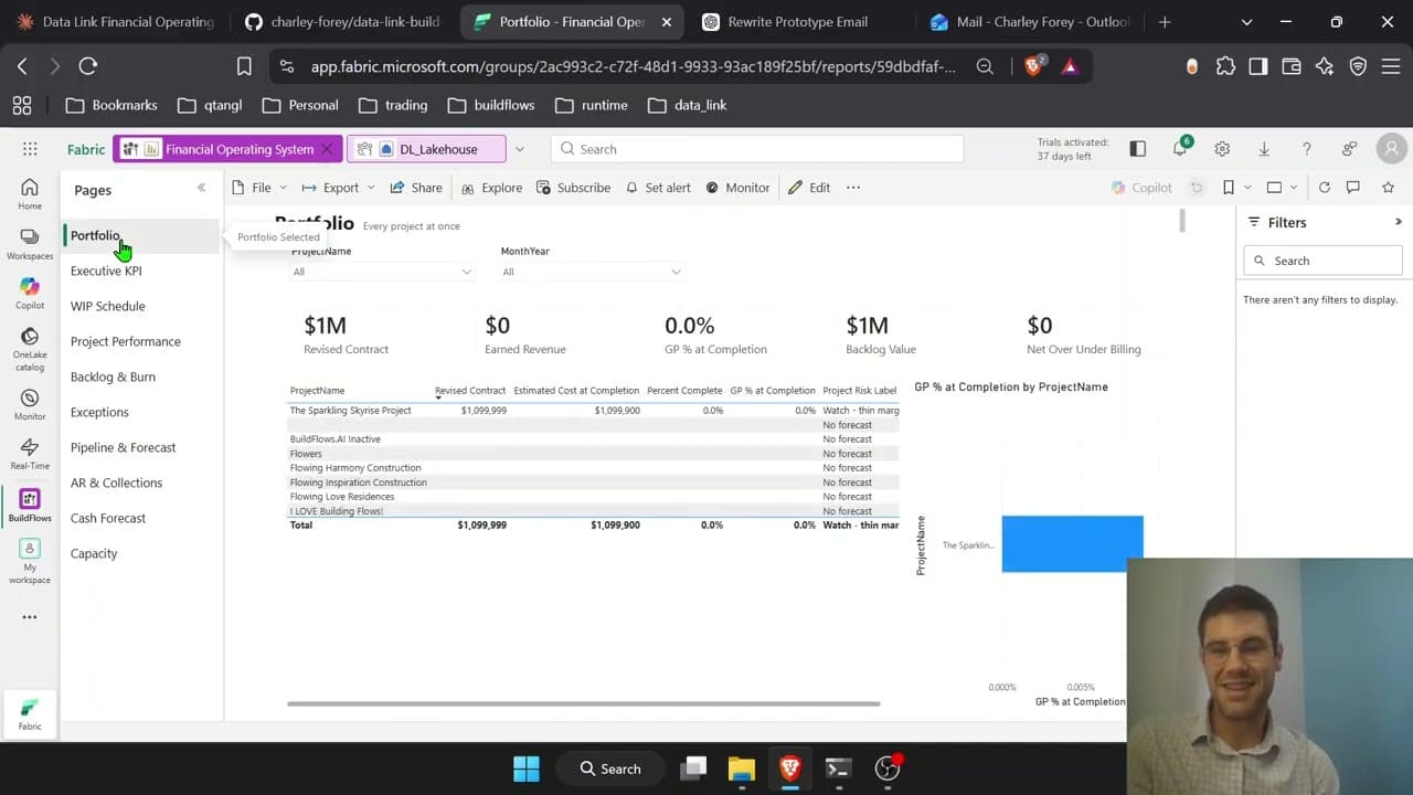 Connecting Procore, QuickBooks & HubSpot Into One Live Dashboard (Microsoft Fabric Build)
